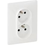 Legrand 753186 - Домашен контакт VALENA LIFE 250V/16A 2x2P+T бял (SM753186)
