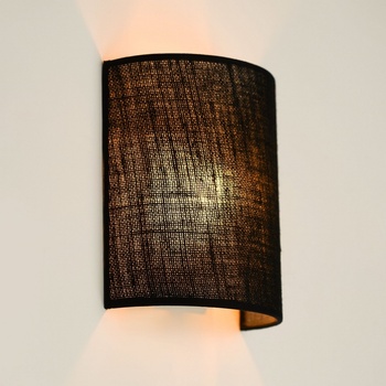 Brilagi - Стенно осветително SEMI 1xE27/15W/230V, Ø 20 см, черно (BG1227)