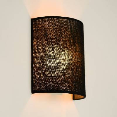 Brilagi - Стенно осветително SEMI 1xE27/15W/230V, Ø 20 см, черно (BG1227)