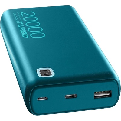 Cellularline Портативна батерия Cellularline - Essence Turbo PD, 20000 mAh, зелена (PBESSENCEPD20000G)