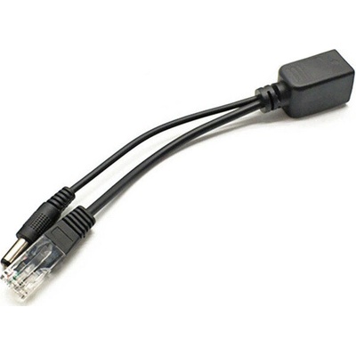 LaskaKit PoE pasivní injector / splitter RJ45 48V DC konektor Male