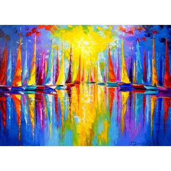 Image 1 of Enjoy - Puzzle Rainbow Sailboats 1000 - 1 000 piese