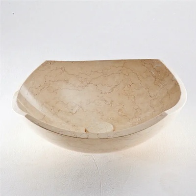 Inter Ceramic Мивка за баня ICL 4012S, Inter Ceramic, монтаж върху плот, камък, пясъчен, 40x40x12см (4012S)