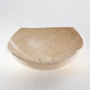 Inter Ceramic Мивка за баня ICL 4012S, Inter Ceramic, монтаж върху плот, камък, пясъчен, 40x40x12см (4012S)
