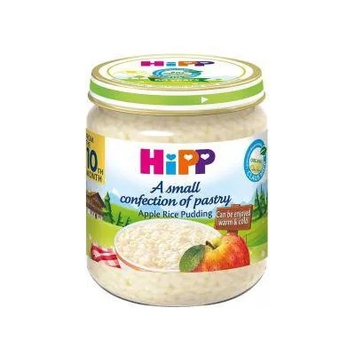 HiPP Плодов десерт от био мляко с ориз и ябълка hipp, 10+ месеца, 200гр