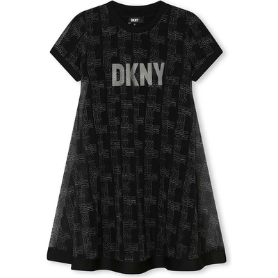 DKNY Детска рокля Dkny в черно къса разкроена (D60056.114.150)