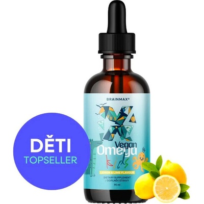 BrainMax Vegan Omega Kids omega-3 pro děti 90 ml