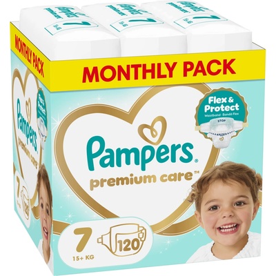 Pampers Пелени Pampers Premium Care - Размер 7, 15+ kg, 120 броя (1100051056)