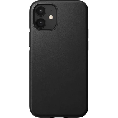 Nomad Leather Rugged Case - кожен (естествена кожа) кейс за iPhone 12 Mini (черен)