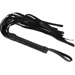 Intense Fetish Vegan Leather Flogger Black