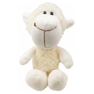 LEAN Toys Plush Sheep Cuddly Toy with Suction Cup, White, 23 x 12 cm