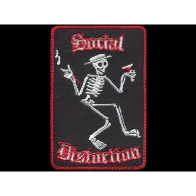 Nášivka SOCIAL DISTORTION vyšívaná