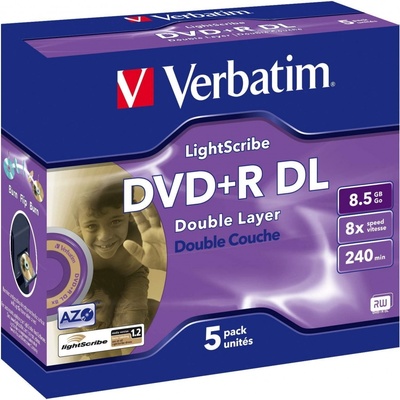 Verbatim DVD+R 8,5GB 8x, 5ks