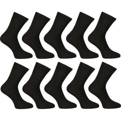 Nedeto Комплект от десет - Nedeto глезенови бамбукови чорапи черни Nedeto | Cheren | МЪЖЕ | 35-38