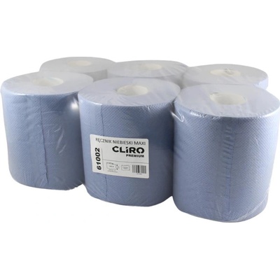 Cliro perforácia hrubá maxi, dvojvrstvové, 19 cm, modrá, 100 m, 6 ks