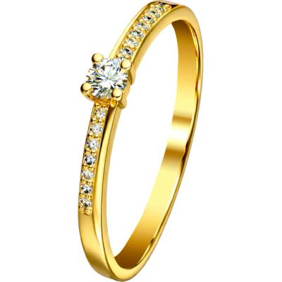 Zlaton Prsten žluté zlato s diamantem 000270807255