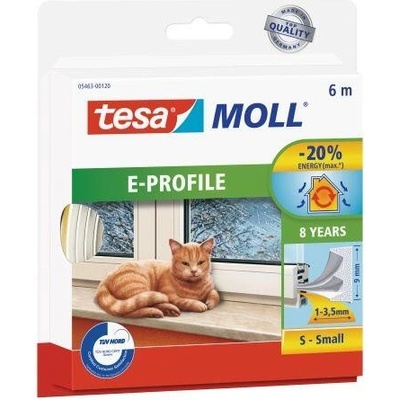 Tesnenie okenné a dverné "E" 9x4.0mm BÍ (6m)