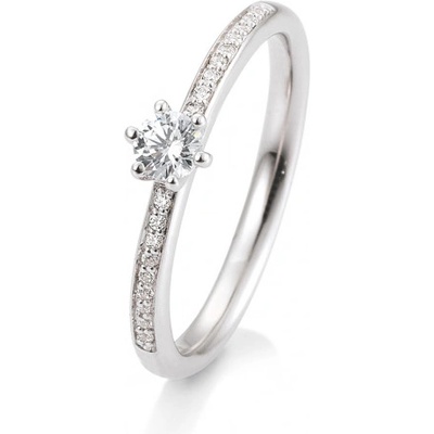 Sofia Diamonds Prsteň biele zlato s diamantmi BE41 05805 W