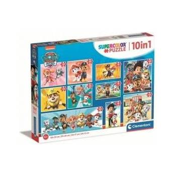 Clementoni Supercolor 10 in 1 - Paw Patrol (10 Puzzle (18-60 Teile))