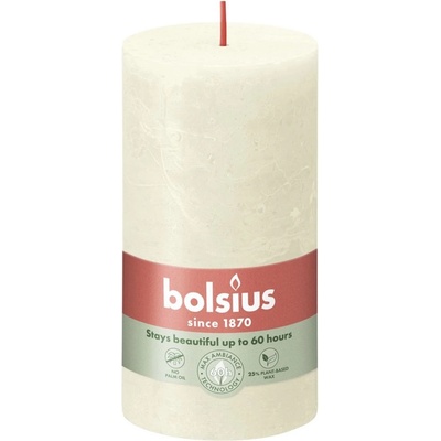 Bolsius Bolsius Polska Sprzedaż sp. z o. o. Цилиндрична свещ Bolsius Rustic Shine Soft Pearl крем 68x130 мм