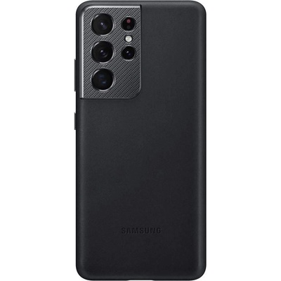 Samsung Leather Cover EF-VG998LB - оригинален кожен кейс (естествена кожа) за Samsung Galaxy S21 Ultra (черен)