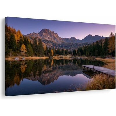 Obraz podzimní horské jezero - 120x80