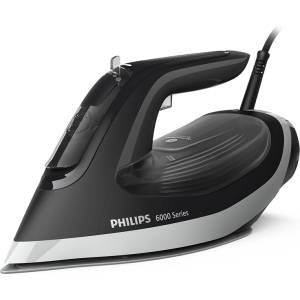 Philips 6000 Series steam iron - guaranteed without burn marks thanks to OptimalTEMP, 190g steam boost, 45g continuous steam, SteamGlide Plus soleplate, drip stop, automatic switch-off (DST6120/80) (DST6120/8 Ютии