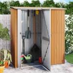 HABA Градинска барака кафява 180, 5x97x209, 5 см поцинкована стомана (V150906)