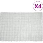 vidaXL Анти-слип изкуствено одеяло от заешка козина Olite 4 бр. Сиво (42021814)