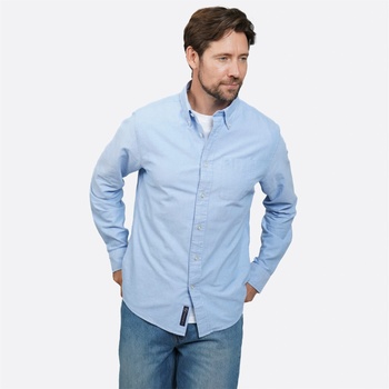 Howick Риза с дълъг ръкав Howick Classic Oxford Long Sleeve Shirt - Sky Blue
