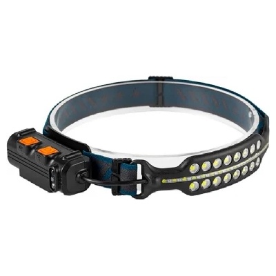 LED челник, фенер за глава, LED + COB диоди, СЕНЗОР ЗА ДВИЖЕНИЕ, аварийна светлина, Type C