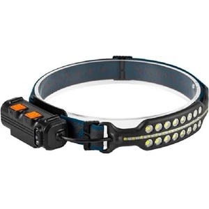  LED челник, фенер за глава, LED + COB диоди, СЕНЗОР ЗА ДВИЖЕНИЕ, аварийна светлина, Type C