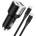 Lemontti 20W PD зарядно за автомобил, USB QC 3.0 + Type-C кабел 1м, черно/сребристо (LIAFCPD20WNA)