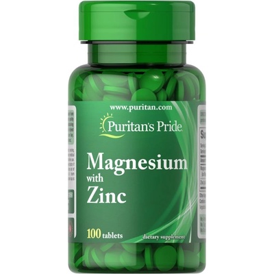Puritan's Pride Magnesium + Zinc, 100 Tablets