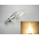 T-Led LED žárovka E14 SE3W240 čirá svíčka Teplá bílá