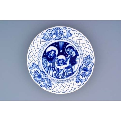 Cibulák Talíř Výroční 1996 reliéfní závěsný 18cm Originál Český porcelán Dubí