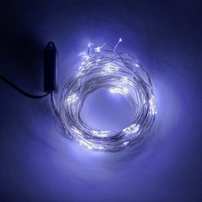 DecoLED LED svetelná reťaz 12 x 1,5 m ľadovo biela 180 diód