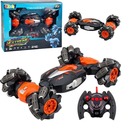 Lean Toys RC driftovacie kaskadérske auto Twist oranžové 2,4 GHz 1:16