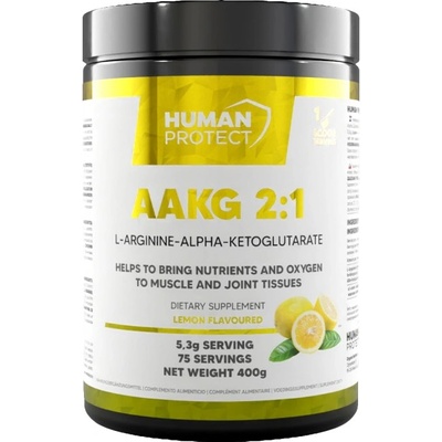 Human Protect AAKG 2: 1 Powder | L-Arginine-Alpha-Ketoglutarate [400 грама] Лимон