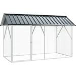 vidaXL Клетка за птици Антрацит 227 x 112 x 141 см (4100924)