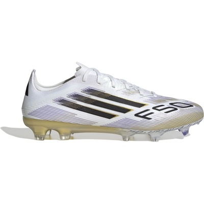 Adidas Футболни бутонки Adidas F50 Pro Adults Firm Ground Football Boots - White/Blk/Gold