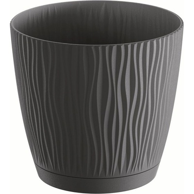 Prosperplast Kvetináč s miskou SANDY P antracit 23,9 cm