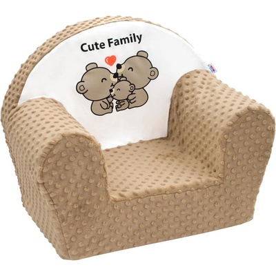 New Baby Dětské křesílko Minky Cute Family cappuccino – Zboží Mobilmania