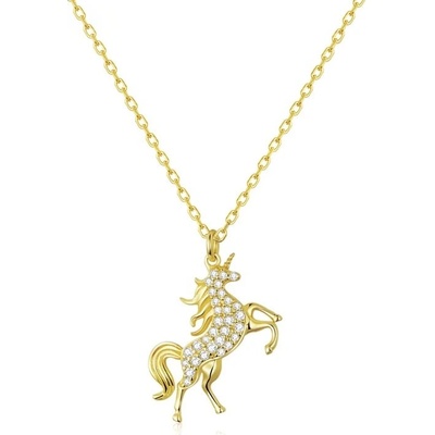 Grace Silver Jewellery stříbrný jednorožec, stříbro NH-CHN005/46 Zlatá