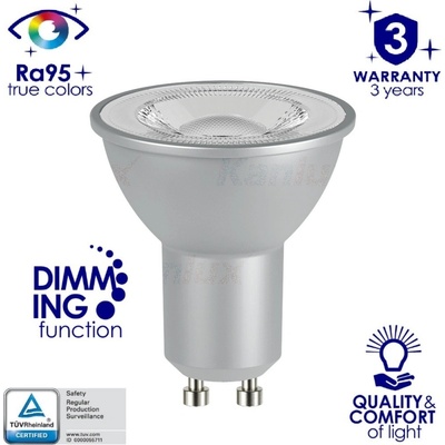 Kanlux Stmívatelná LED žárovka iQ-LEDDIM GU10 7,5W, 570lm, studená bílá CW