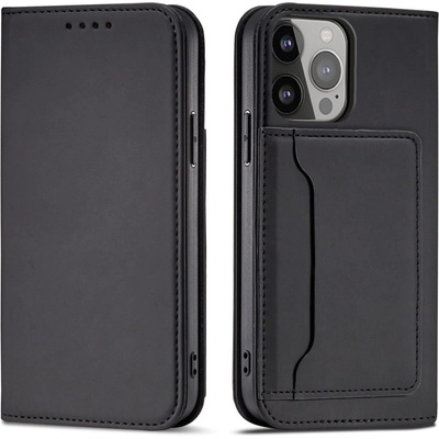 HQWear Калъф с отделение за карти Magnet Card за iPhone14, със стойка, черен (5907769347634)