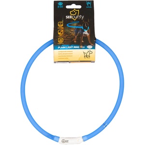 Duvo Plus - Светещ USB нашийник за кучета, 70 см. - син