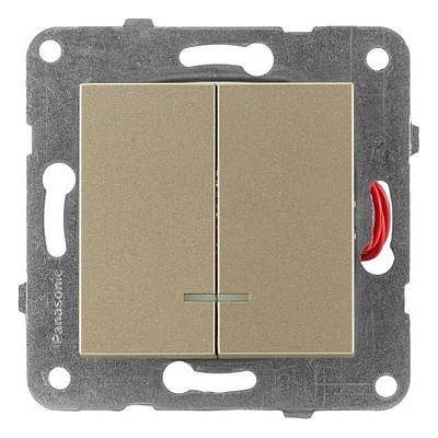 Panasonic КАРЕ ПЛЮС ДВОЕН КЛЮЧ СВЕТЕЩ МЕХ. БРОНЗ (wktt00102br-eu2)