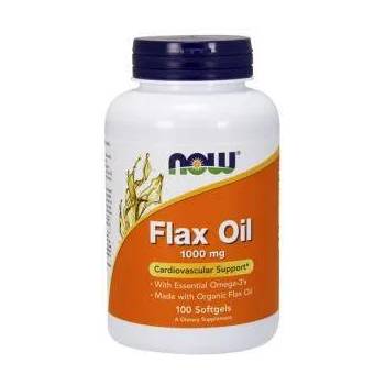 NOW Органично ленено масло - Flax Oil Organic 1000 мг. - 100 дражета - NOW FOODS, NF1770