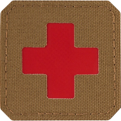 Nášivka M-Tac Medic Cross Laser Cut - coyote-červená